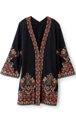 Online Soft Surroundings Fiberworks Kimono AntiqueBlack