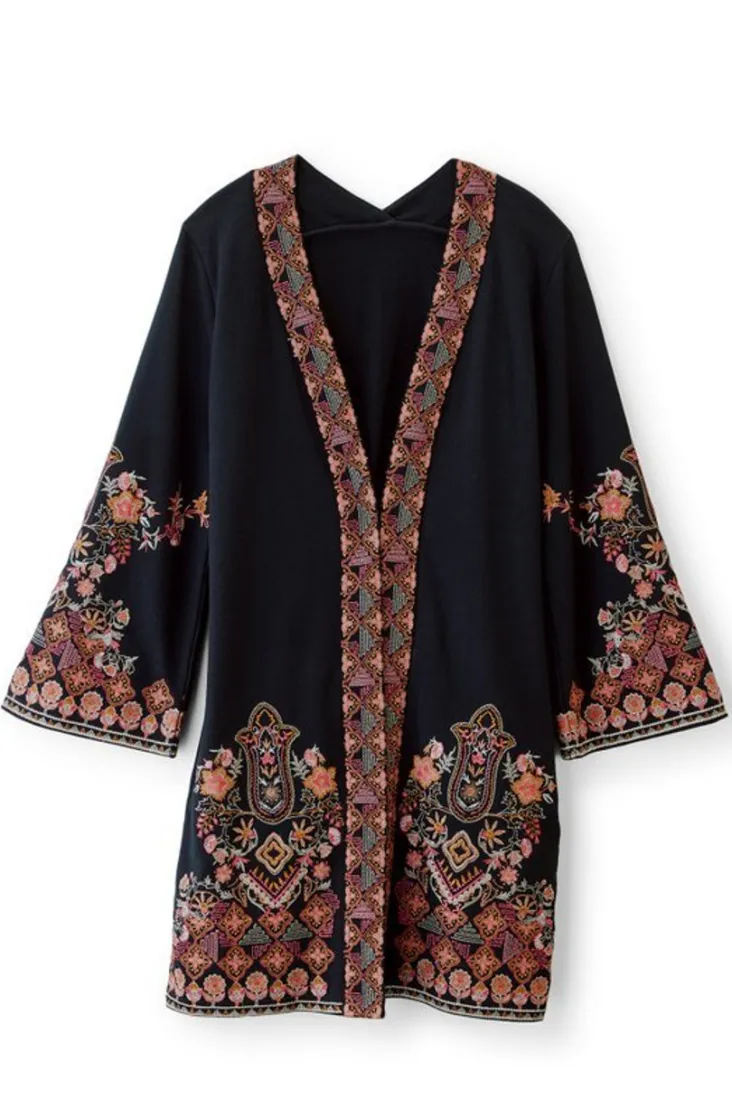 Online Soft Surroundings Fiberworks Kimono AntiqueBlack
