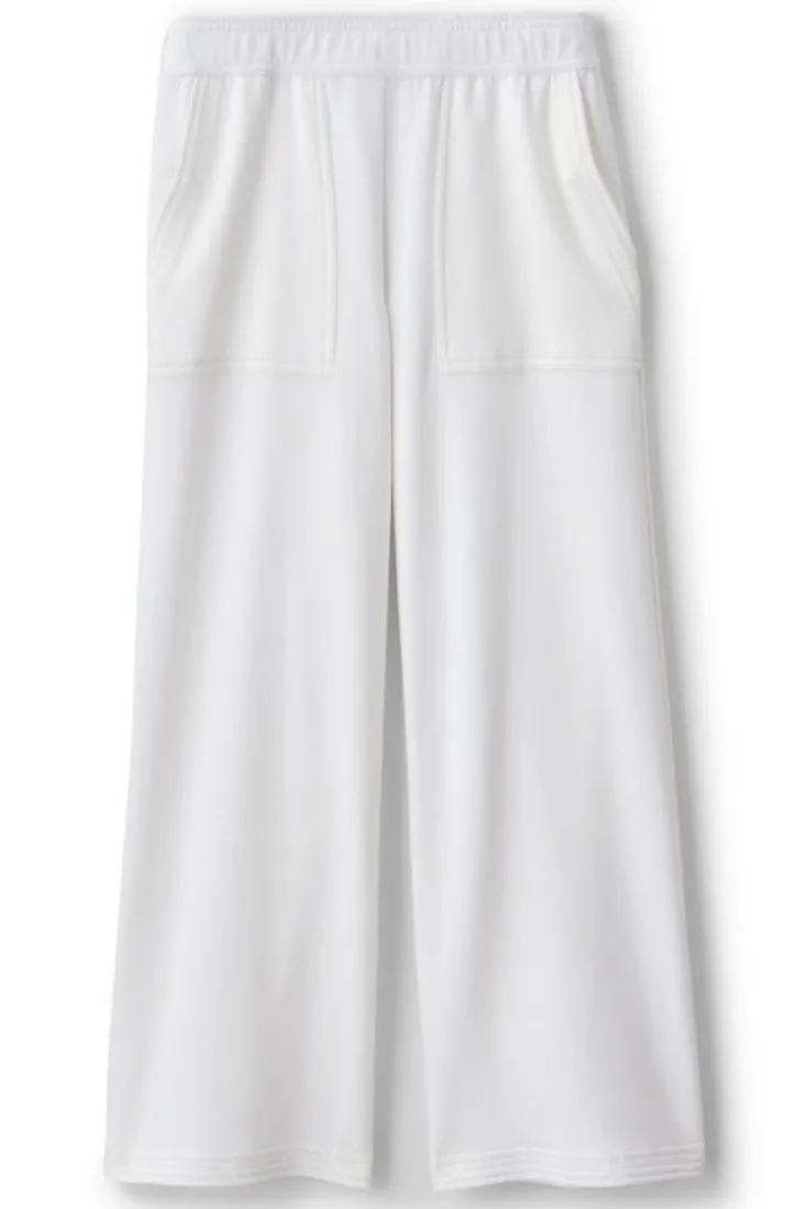 New Soft Surroundings Fina French Terry Crop Pants Navy