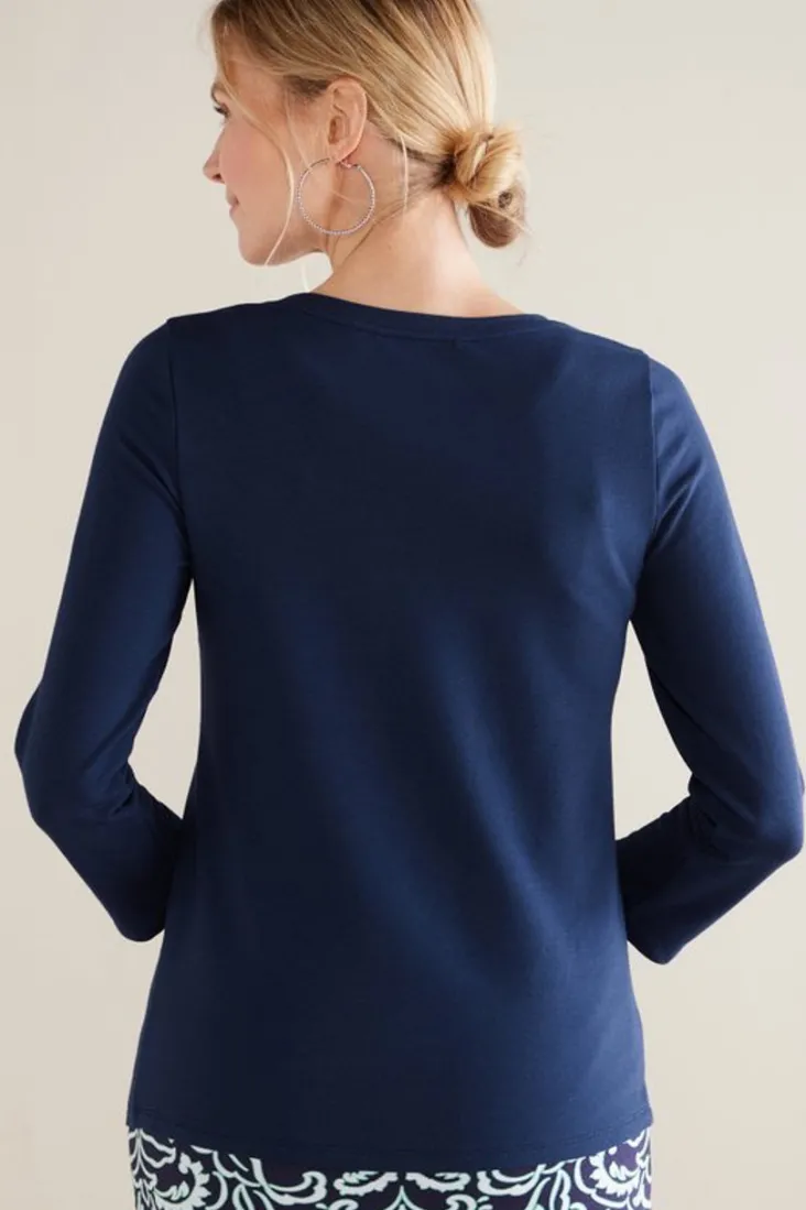 Hot Soft Surroundings Fina French Terry Tee