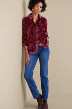 Best Soft Surroundings Floreat Velvet Shirt