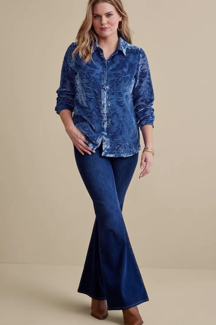 Best Soft Surroundings Floreat Velvet Shirt