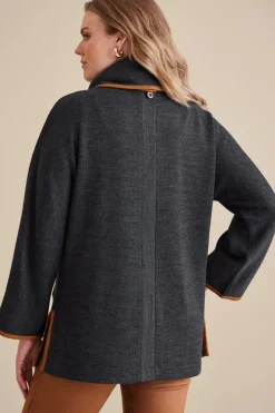 Hot Soft Surroundings Hanna Convertible Tunic CharcoalHeather
