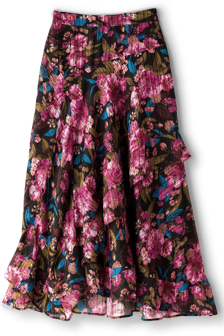 Outlet Soft Surroundings Hannie Midi Skirt SolsticeFloral