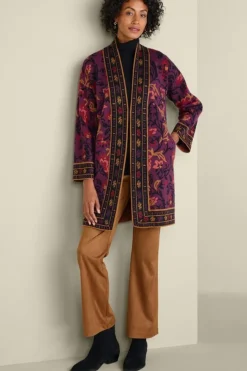 Online Soft Surroundings Haven Jacquard Cardigan WinterGardenJacquard