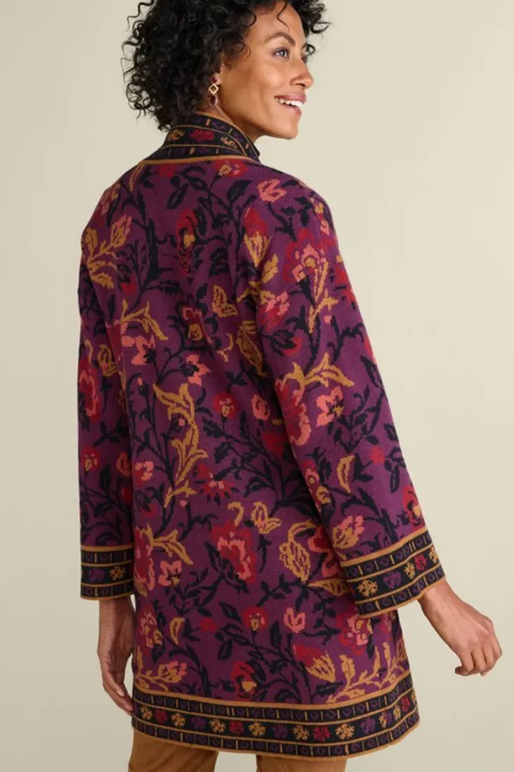 Online Soft Surroundings Haven Jacquard Cardigan WinterGardenJacquard