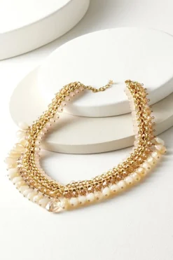 Discount Soft Surroundings Hazel Bead Drops Necklace BrownMulti
