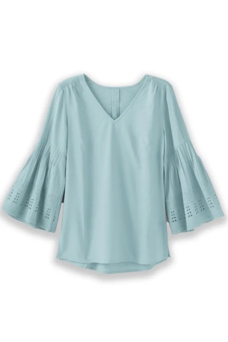 New Soft Surroundings Heloise Eyelet Sleeve Tunic