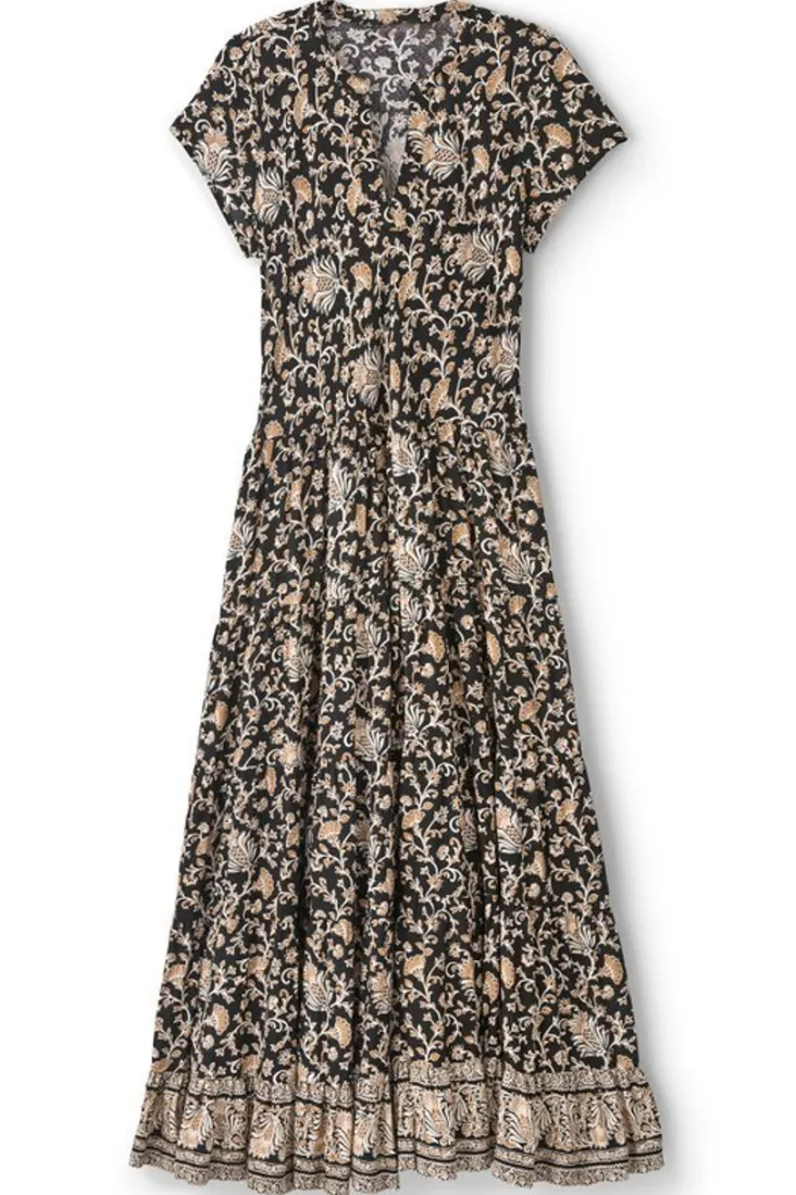 Soft Surroundings Hollis Midi Dress LisbonFloralNeutral
