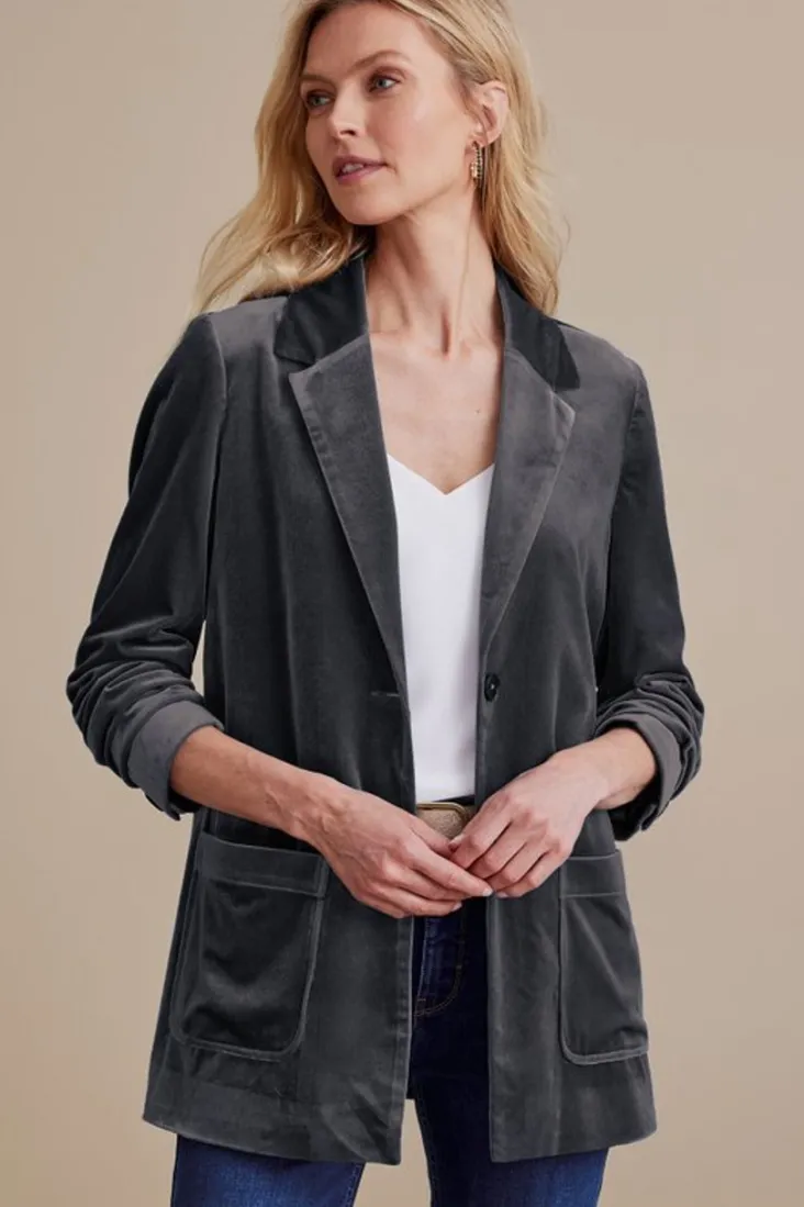Outlet Soft Surroundings Holly Velvet Blazer
