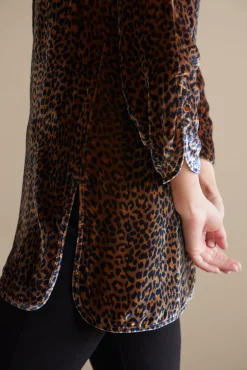 Outlet Soft Surroundings Icon Silk Velvet Poets Tunic Shirt