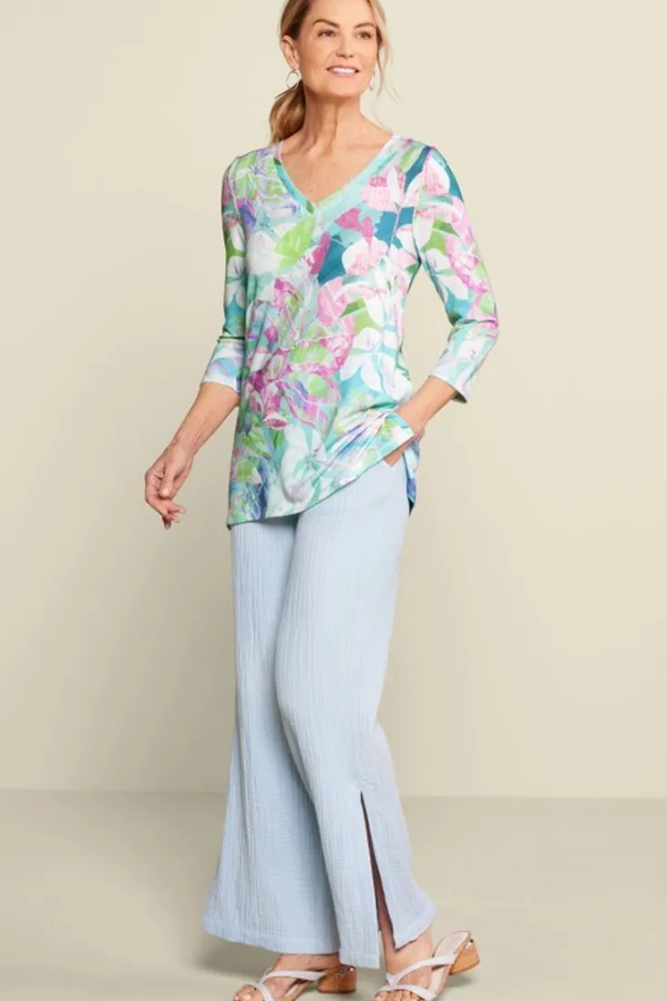 Soft Surroundings Iris 3/4 Sleeve Tunic TropicalMulti