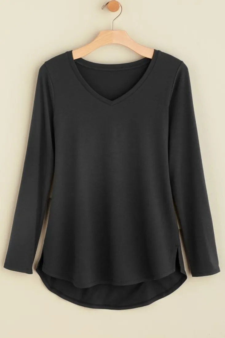 Discount Soft Surroundings Isabel Pima Long Sleeve Tee