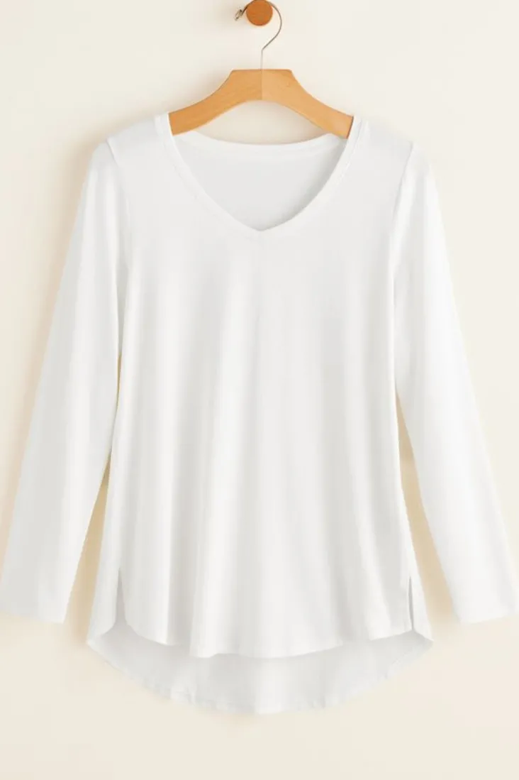 Discount Soft Surroundings Isabel Pima Long Sleeve Tee