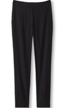 Soft Surroundings Isla Stretch Linen Slim Leg Pants Black
