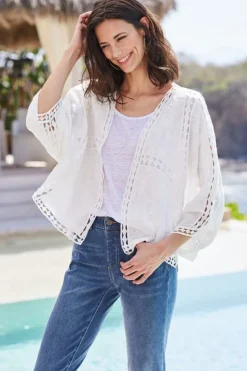 Discount Soft Surroundings Jasmine Lace Wrap Alabaster