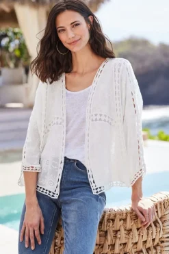 Discount Soft Surroundings Jasmine Lace Wrap Alabaster