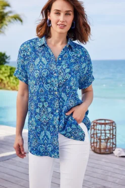 Discount Soft Surroundings Je Veux Gauze Top