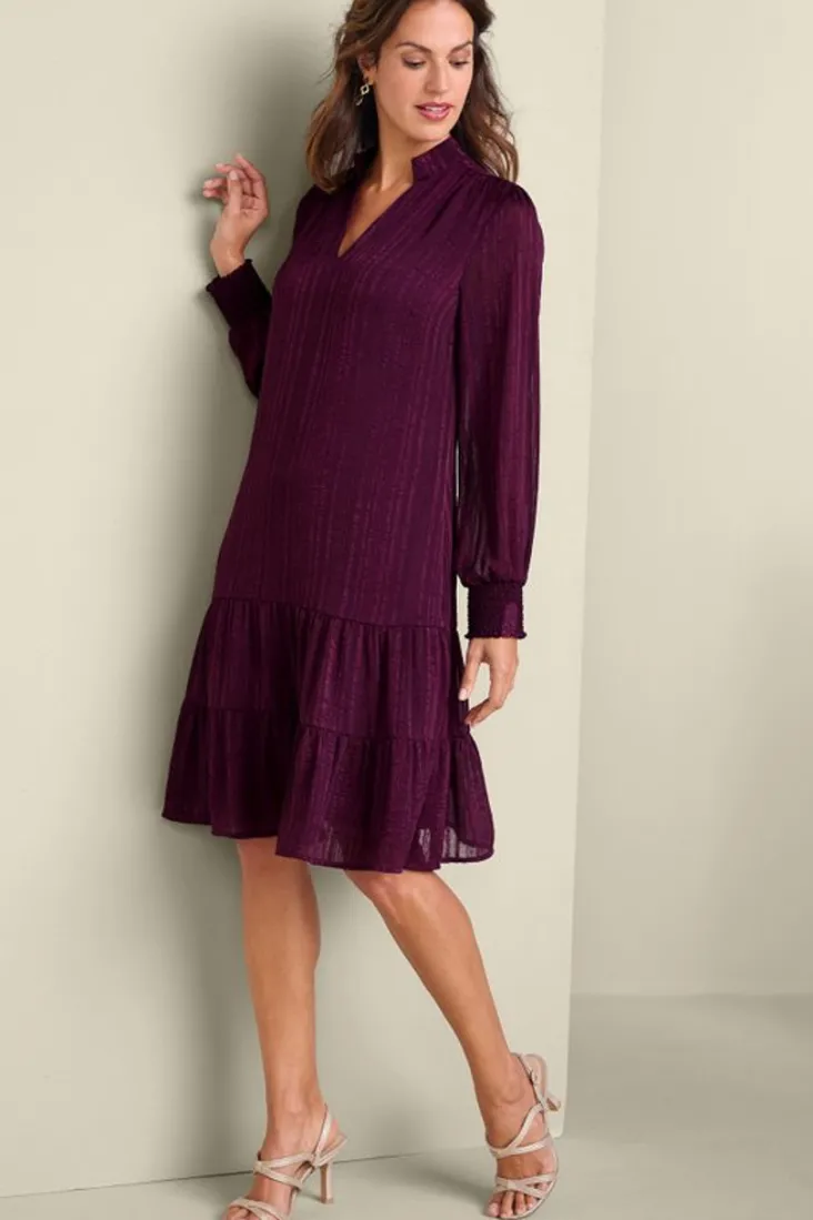 Outlet Soft Surroundings Jocelyn Dress GrapeWine