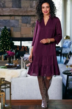 Outlet Soft Surroundings Jocelyn Dress GrapeWine