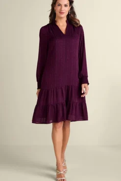 Outlet Soft Surroundings Jocelyn Dress GrapeWine