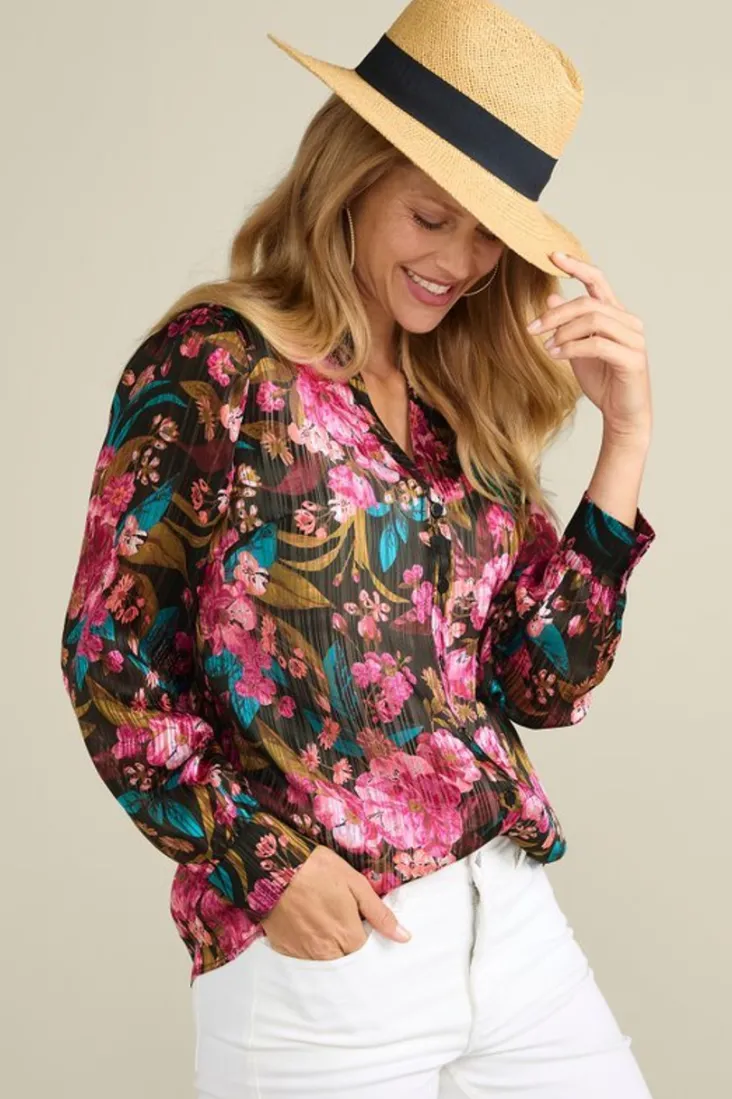 Online Soft Surroundings Josie Shimmer Shirt SolsticeFloral