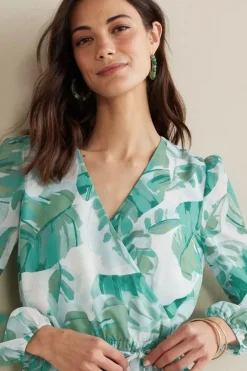 Best Soft Surroundings Kaia Maxi Dress GreenTropicalPalm