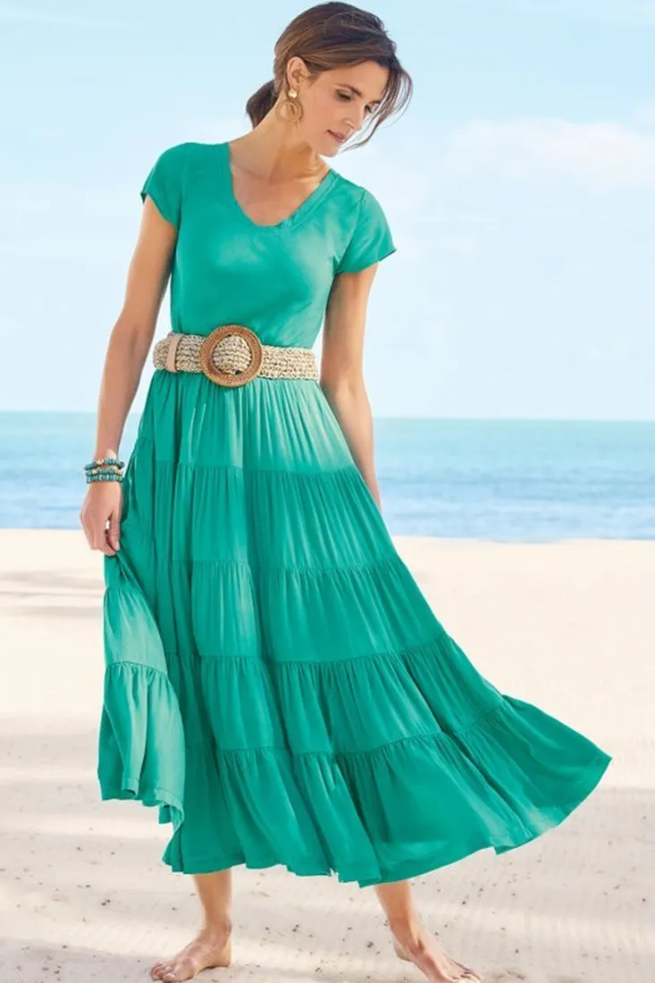 Clearance Soft Surroundings Kara Dress FieryTealJacobean