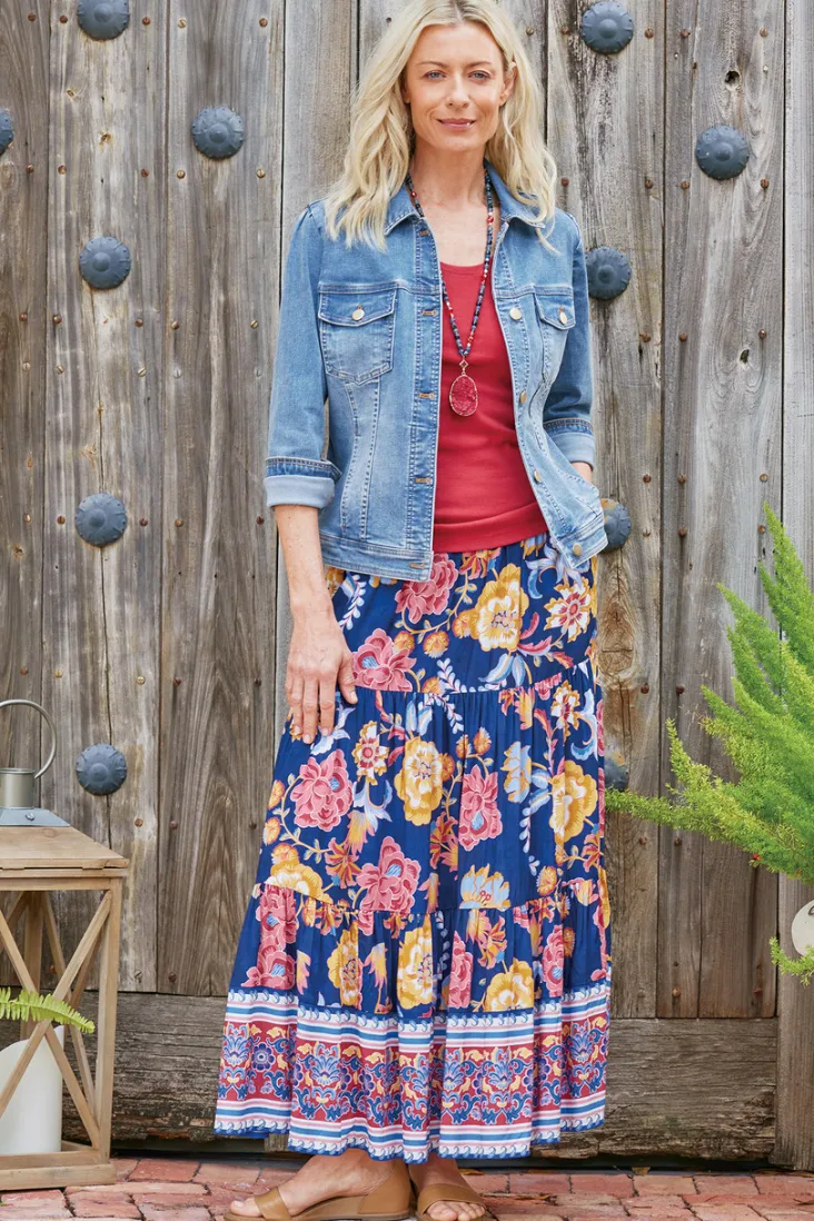Outlet Soft Surroundings Kara Skirt HarvestScarf