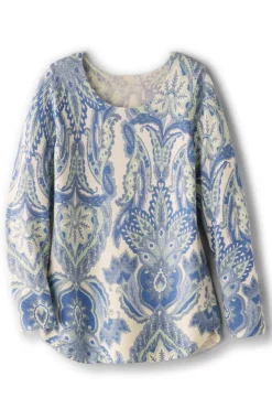 Discount Soft Surroundings Kasey Tunic Sweater GlobalScarfBlueSimplif