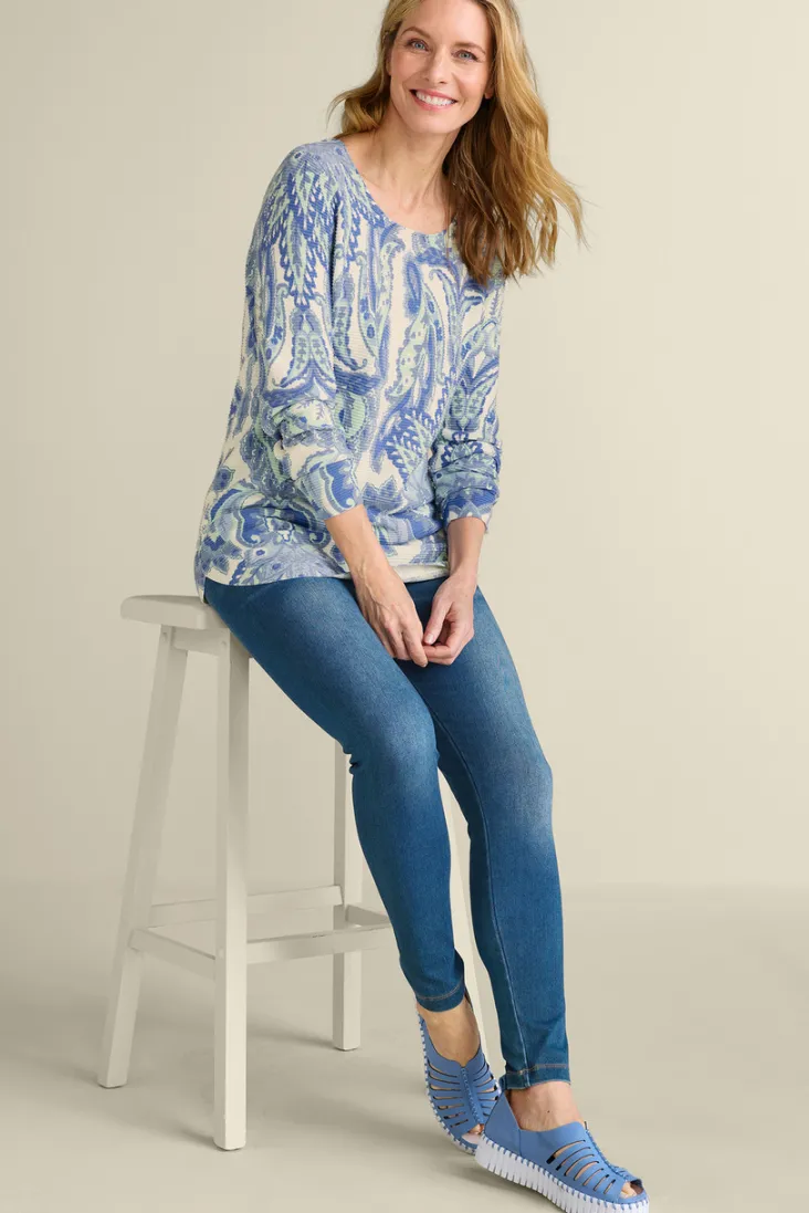 Discount Soft Surroundings Kasey Tunic Sweater GlobalScarfBlueSimplif