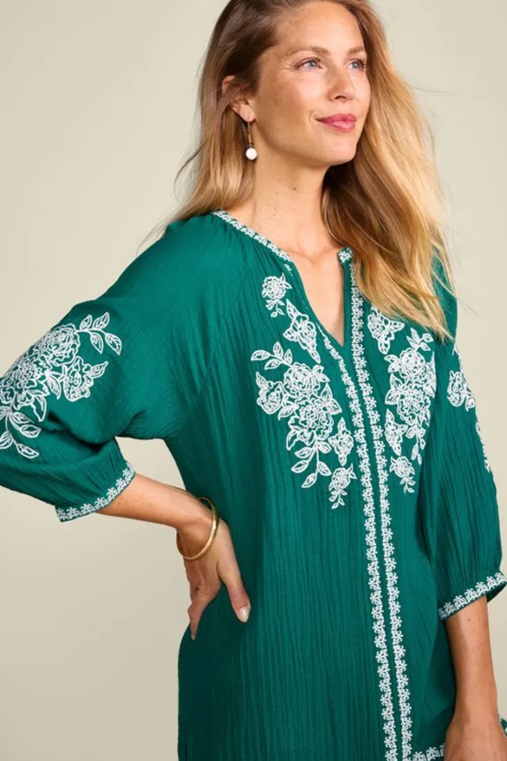 Best Soft Surroundings Katie Gauze Tunic TealGreen