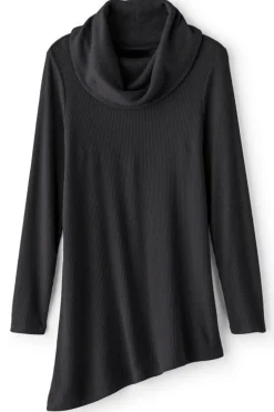 Soft Surroundings Kayla Rib Knit Cowl Neck Tunic