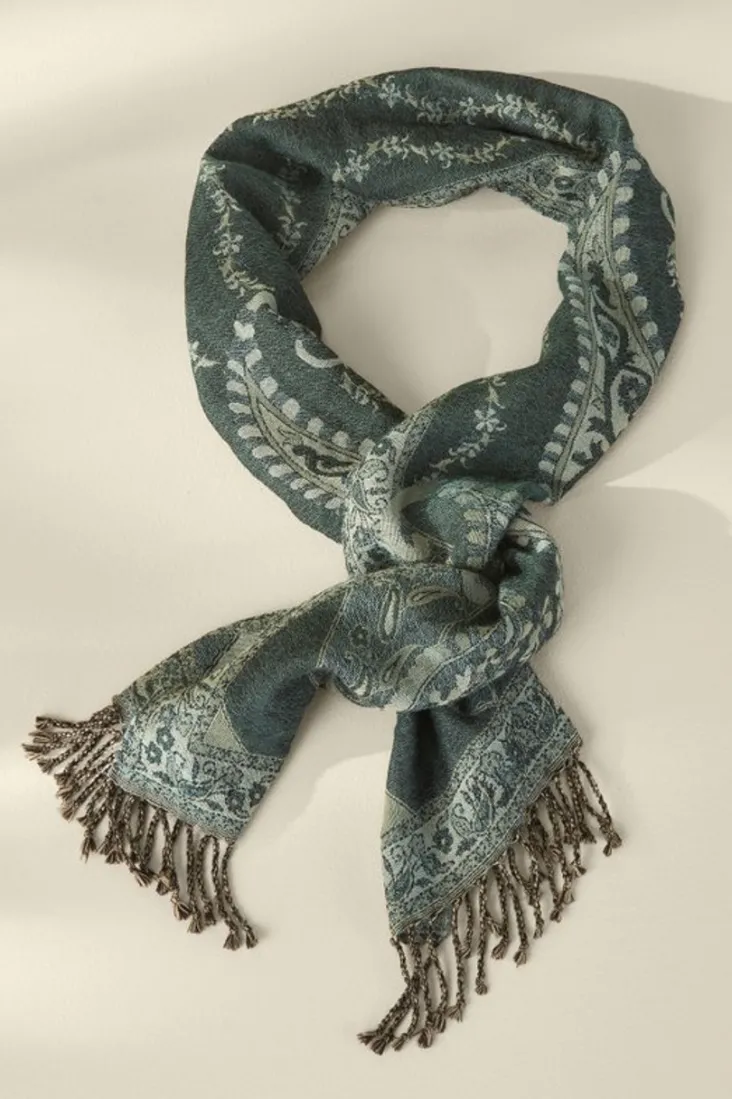 Discount Soft Surroundings Kelly Woven Scarf TealGreen