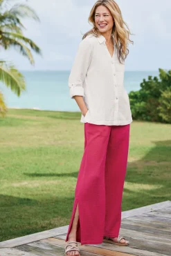 Soft Surroundings Khulani Wide Leg Gauze Pants