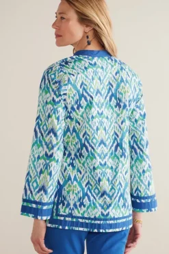 Discount Soft Surroundings Kirti Ikat Tunic Green/TealIkat