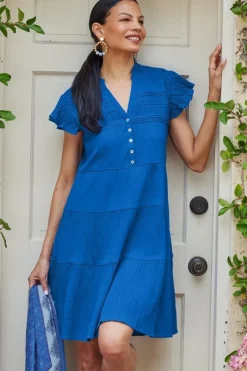 Sale Soft Surroundings Lakely Short Dress Sapphire