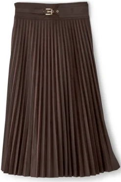 Discount Soft Surroundings Lavina Faux Suede Skirt DarkBrown