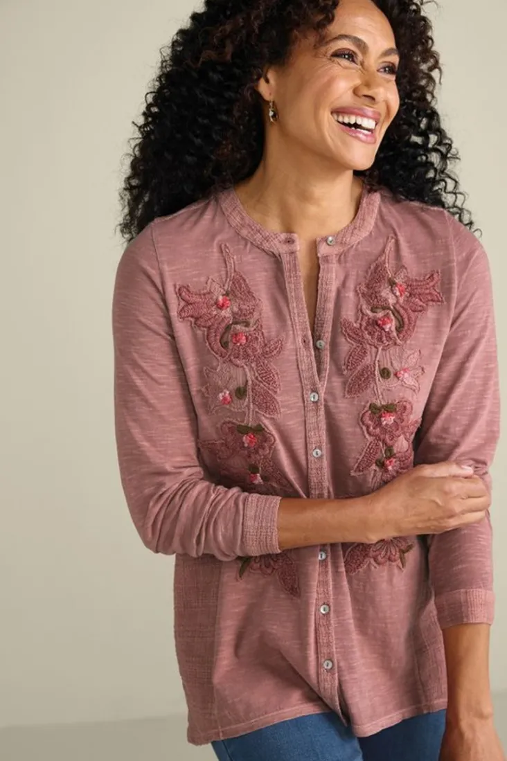 Sale Soft Surroundings L'Enchant Top Rose