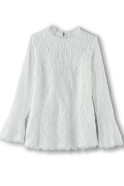Soft Surroundings Lilith Lace Top White