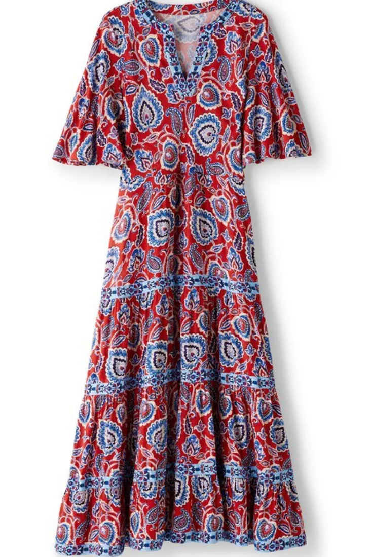 Hot Soft Surroundings Lilith Midi Dress CyntheraFloral/Border