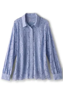 New Soft Surroundings Lisa Lace Button Front