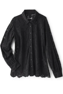 New Soft Surroundings Lisa Lace Button Front