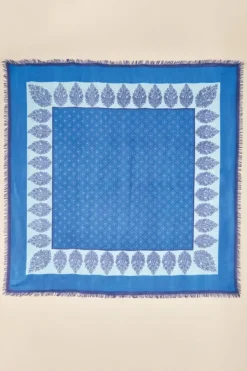 Clearance Soft Surroundings Livie Square Scarf BlueMulti