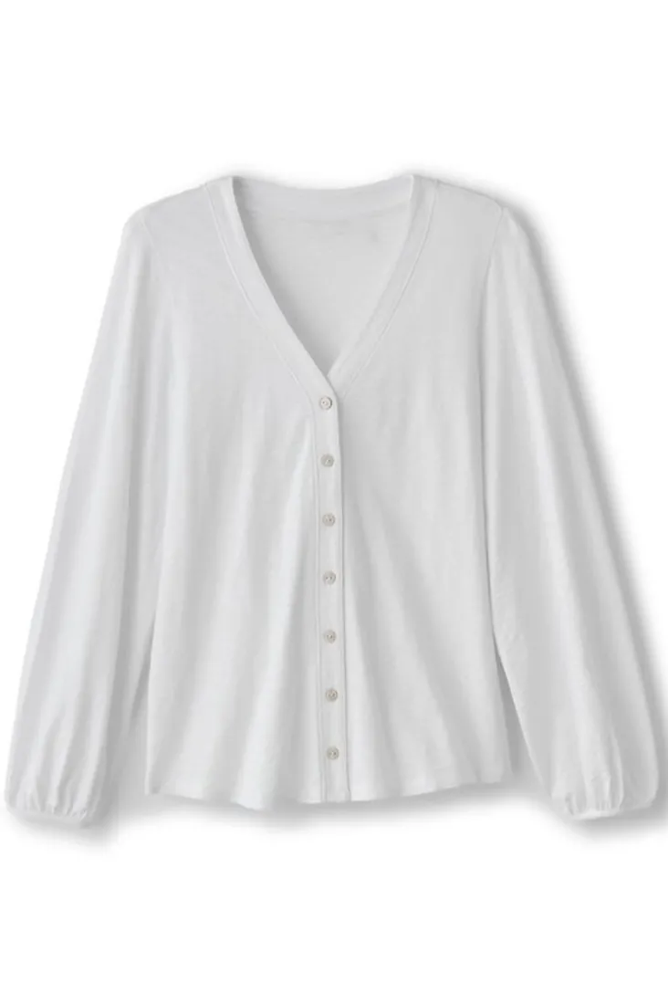 Discount Soft Surroundings Lorna Button Front Top