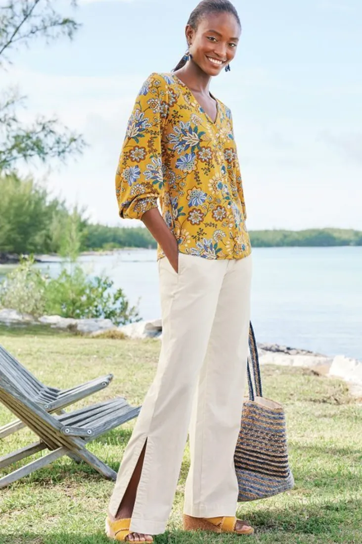 Discount Soft Surroundings Lorna Button Front Top