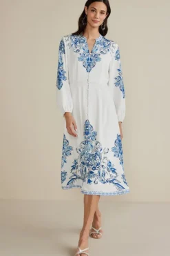 Online Soft Surroundings Louise Midi Dress PerissaScarf
