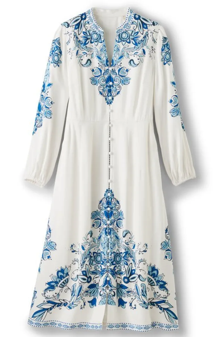 Online Soft Surroundings Louise Midi Dress PerissaScarf