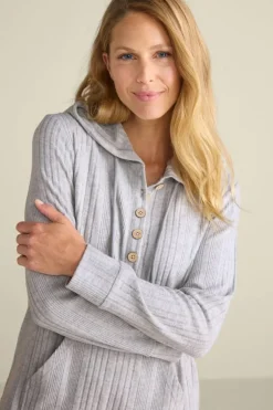 Soft Surroundings Loungy Lover Hoodie HeatherGrey