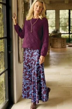 Clearance Soft Surroundings Lyric Sweater PotentPurple
